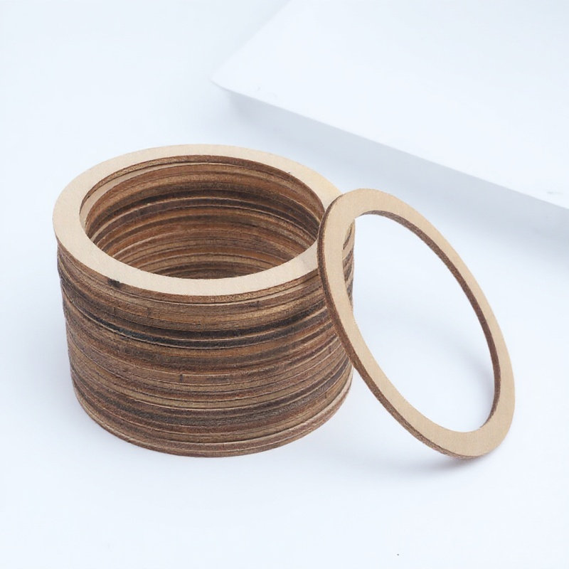 Wood Ring Blank - 20 sztuk naturalnych drewnianych pierścieni z